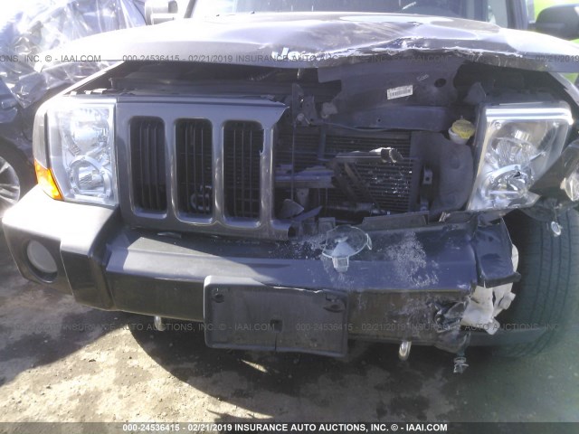 1J8HG48K26C357966 - 2006 JEEP COMMANDER GRAY photo 6