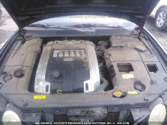 KNALD124855074538 - 2005 KIA AMANTI BLACK photo 10