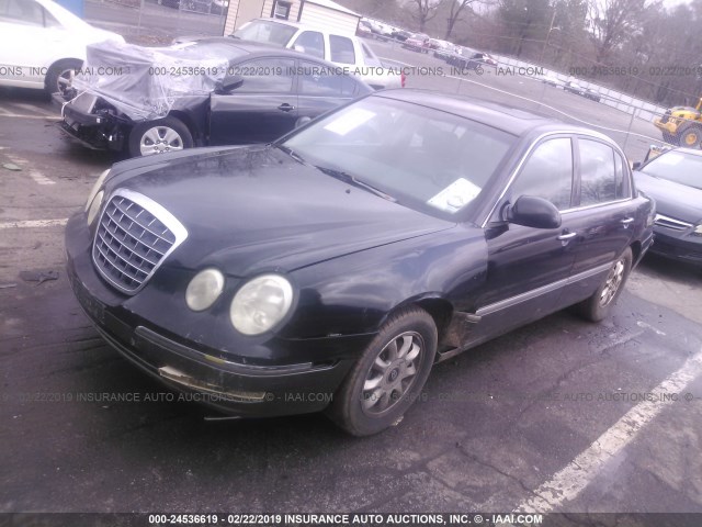 KNALD124855074538 - 2005 KIA AMANTI BLACK photo 2