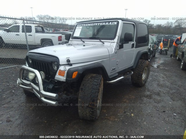 1J4FA29S96P746349 - 2006 JEEP WRANGLER / TJ SE SILVER photo 2