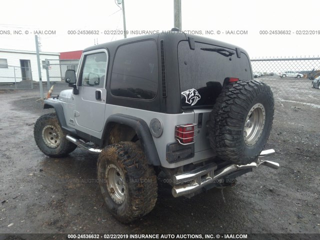 1J4FA29S96P746349 - 2006 JEEP WRANGLER / TJ SE SILVER photo 3