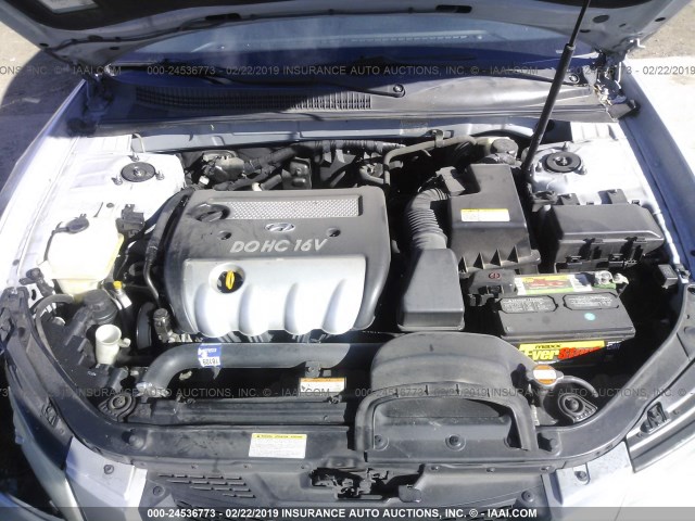 KMHET46C96A116897 - 2006 HYUNDAI SONATA GL SILVER photo 10