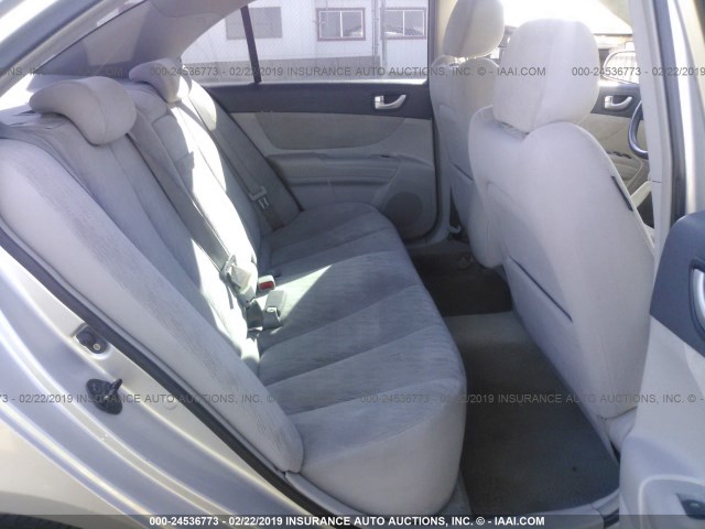 KMHET46C96A116897 - 2006 HYUNDAI SONATA GL SILVER photo 8