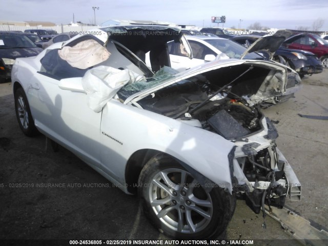 2G1FA1E38E9159659 - 2014 CHEVROLET CAMARO LS WHITE photo 1