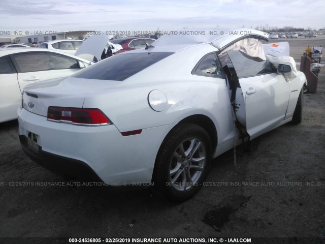 2G1FA1E38E9159659 - 2014 CHEVROLET CAMARO LS WHITE photo 4