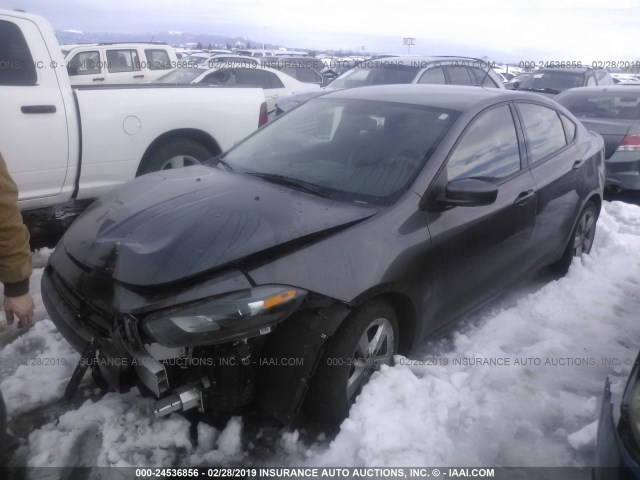 1C3CDFBB5GD717195 - 2016 DODGE DART SXT GRAY photo 2