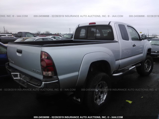 5TEUU42N67Z390926 - 2007 TOYOTA TACOMA ACCESS CAB ვერცხლისფერი ფოტო 4