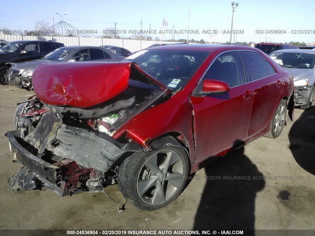 4T1BF1FK9CU626547 - 2012 TOYOTA CAMRY SE/LE/XLE RED photo 2