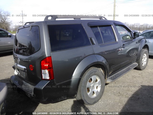 5N1AR18B68C620217 - 2008 NISSAN PATHFINDER S/LE/SE BROWN photo 4