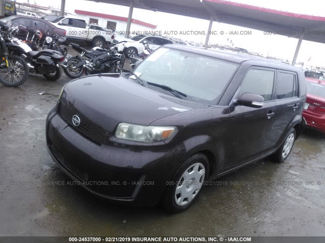 JTLKE50E191094033 - 2009 TOYOTA SCION XB MAROON photo 2