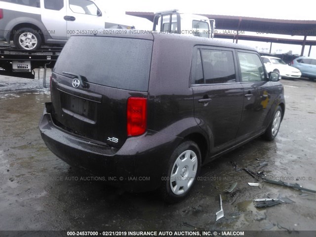 JTLKE50E191094033 - 2009 TOYOTA SCION XB MAROON photo 4
