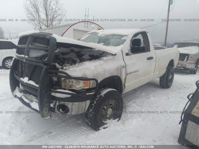 3D7KS26C95G785210 - 2005 DODGE RAM 2500 ST/SLT WHITE photo 2