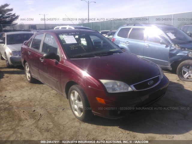 1FAHP34N47W294859 - 2007 FORD FOCUS ZX4/S/SE/SES MAROON photo 1