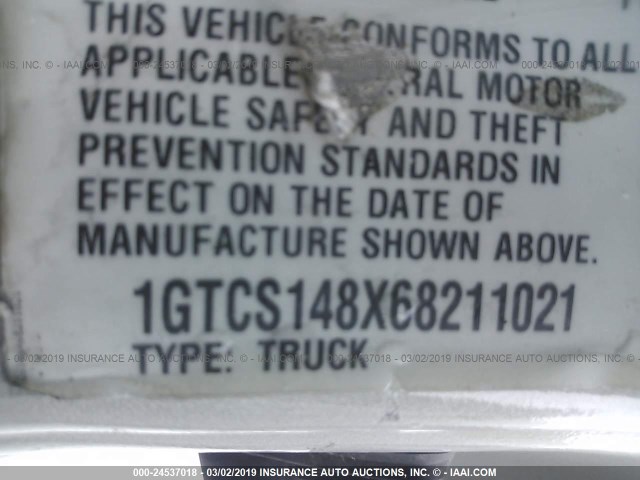 1GTCS148X68211021 - 2006 GMC CANYON Champagne photo 9