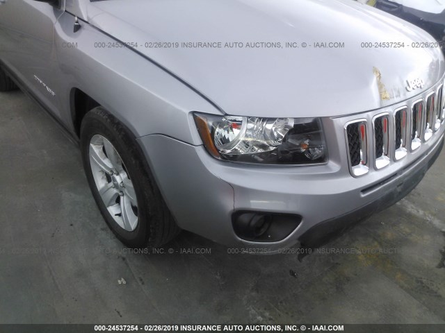 1C4NJDBB6HD104229 - 2017 JEEP COMPASS SPORT SILVER photo 6