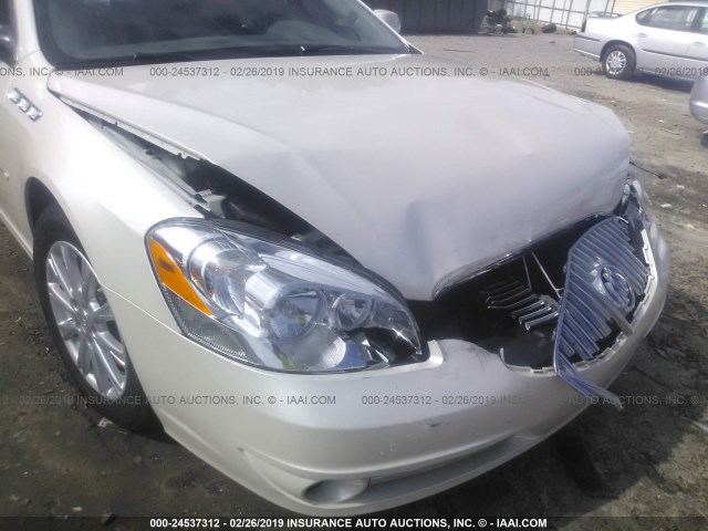 1G4HC5EM7BU141478 - 2011 BUICK LUCERNE CXL WHITE photo 6