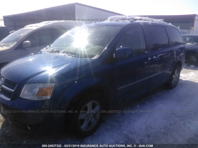 2D4RN5D12AR231436 - 2010 DODGE GRAND CARAVAN SXT Dark Blue photo 2