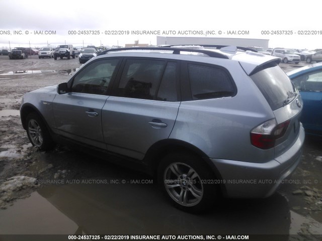 WBXPA93486WD31340 - 2006 BMW X3 3.0I BLUE photo 3