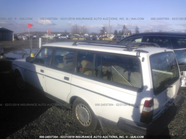 YV1AW8806P1945801 - 1993 VOLVO 240 WHITE photo 3