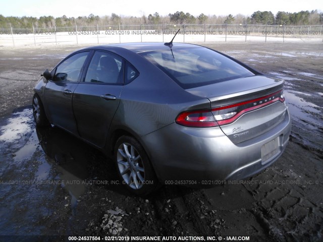 1C3CDFBA3DD302623 - 2013 DODGE DART SXT GRAY photo 3