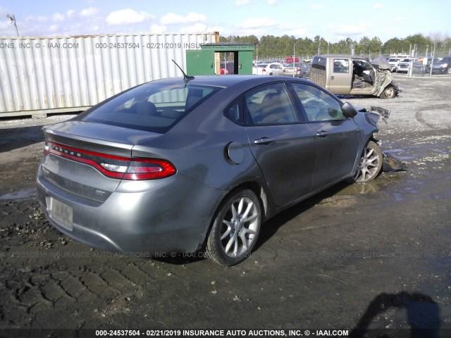 1C3CDFBA3DD302623 - 2013 DODGE DART SXT GRAY photo 4