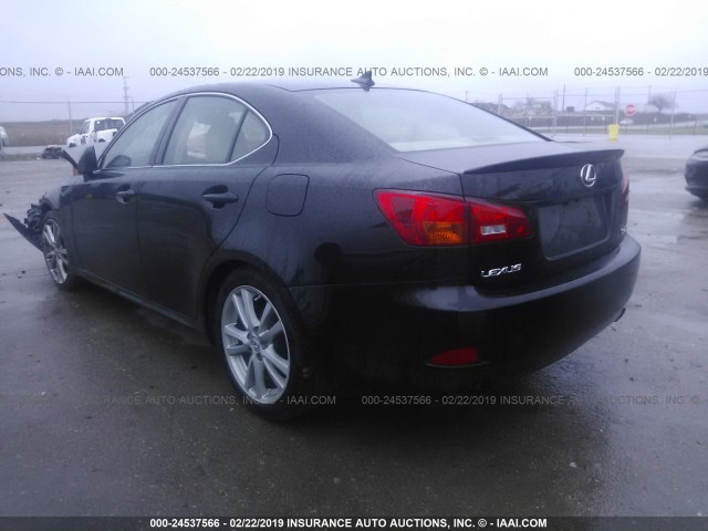 JTHBK262462019086 - 2006 LEXUS IS 250 BLACK photo 3