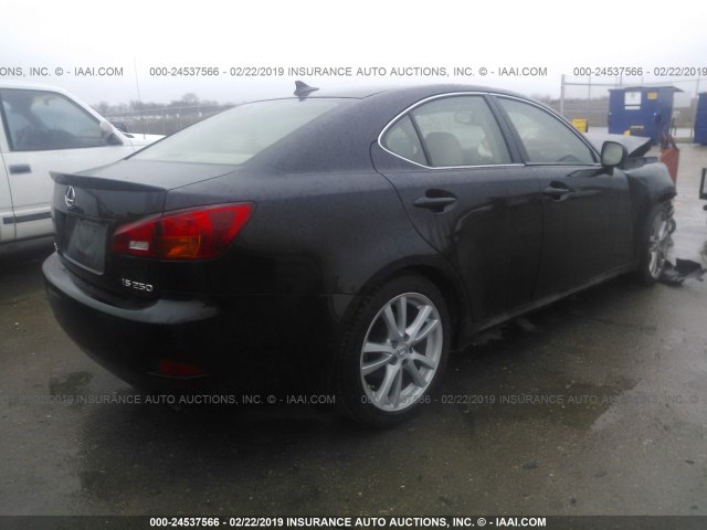 JTHBK262462019086 - 2006 LEXUS IS 250 BLACK photo 4