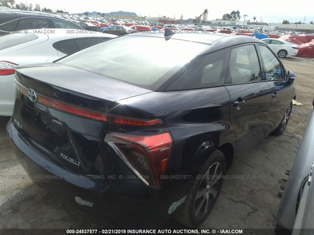 JTDBVRBD8GA000377 - 2016 TOYOTA MIRAI BLUE photo 4