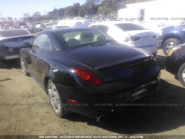 JTHFN48Y750066953 - 2005 LEXUS SC 430 BLACK photo 3