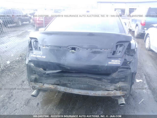 1FAHP2E86DG190432 - 2013 FORD TAURUS SEL BLACK photo 6