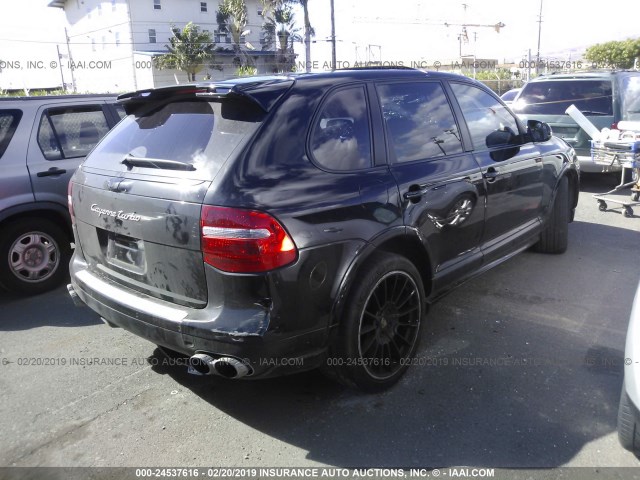 WP1AC29P18LA92817 - 2008 PORSCHE CAYENNE TURBO BLACK photo 4