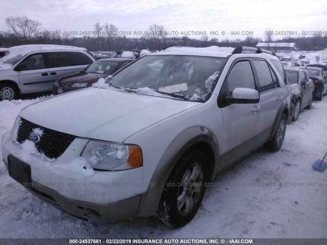 1FMDK05137GA25100 - 2007 FORD FREESTYLE SEL WHITE photo 2