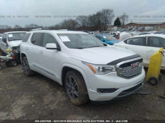 1GKKNPLS0JZ121399 - 2018 GMC ACADIA DENALI WHITE photo 1