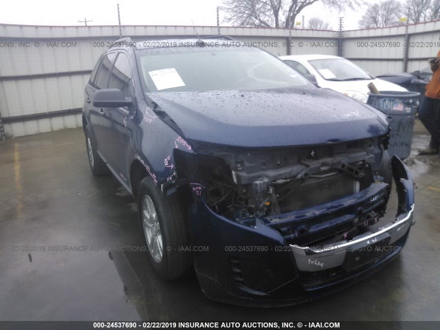 2FMDK3GC6CBA19177 - 2012 FORD EDGE SE BLUE photo 1