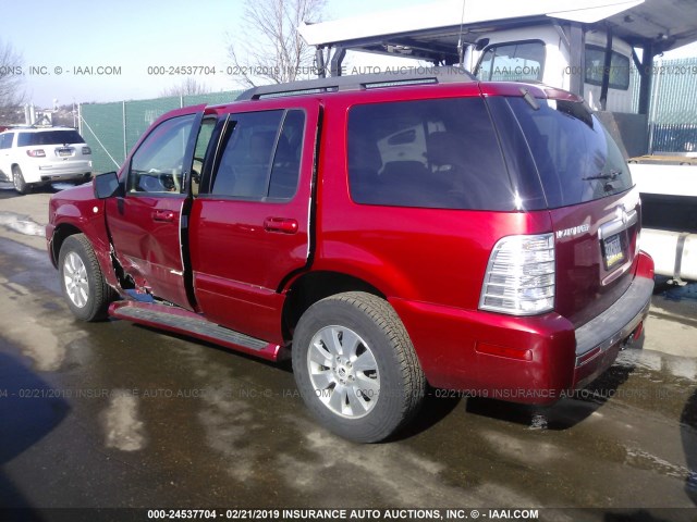 4M2EU47E98UJ11390 - 2008 MERCURY MOUNTAINEER LUXURY RED photo 3