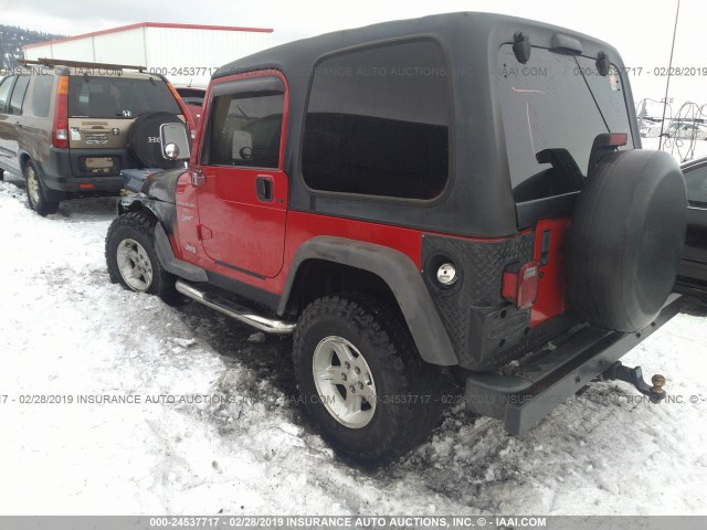 1J4FA49S41P348468 - 2001 JEEP WRANGLER / TJ SPORT BLACK photo 3