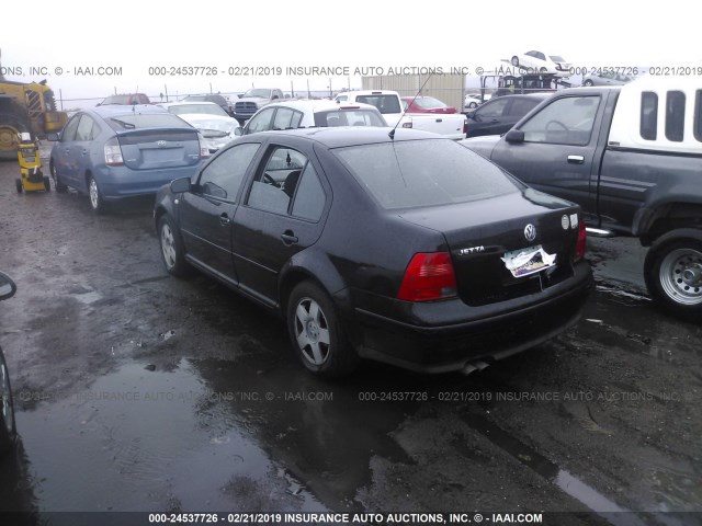 3VWSE69M32M121234 - 2002 VOLKSWAGEN JETTA GLS BLACK photo 3