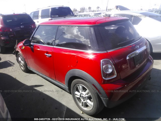 WMWSU3C58CT540735 - 2012 MINI COOPER RED photo 3