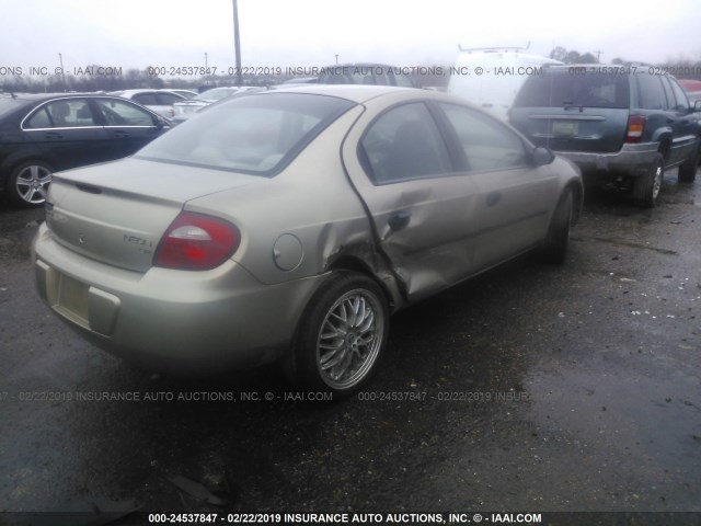 1B3ES26C23D191593 - 2003 DODGE NEON SE Champagne photo 4