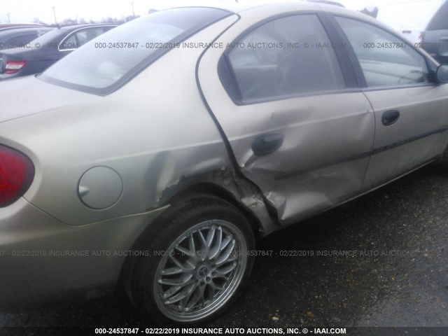 1B3ES26C23D191593 - 2003 DODGE NEON SE Champagne photo 6