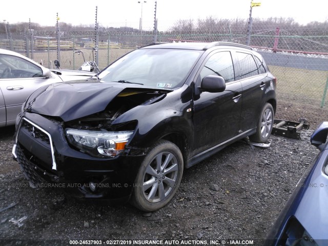 4A4AR4AUXDE016162 - 2013 MITSUBISHI OUTLANDER SPORT SE BLACK photo 2