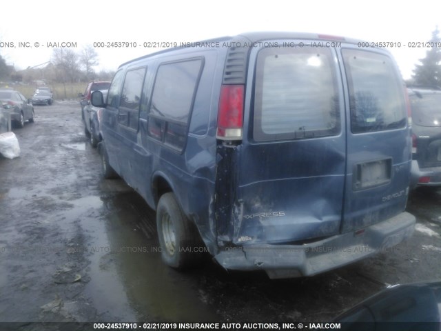 1GBFG15W5X1079277 - 1999 CHEVROLET EXPRESS G1500  BLUE photo 3