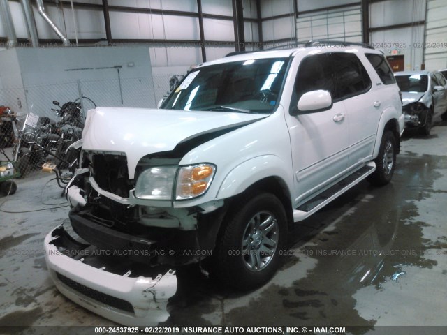5TDBT48A34S221289 - 2004 TOYOTA SEQUOIA LIMITED WHITE photo 2