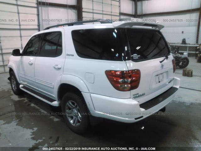 5TDBT48A34S221289 - 2004 TOYOTA SEQUOIA LIMITED WHITE photo 3