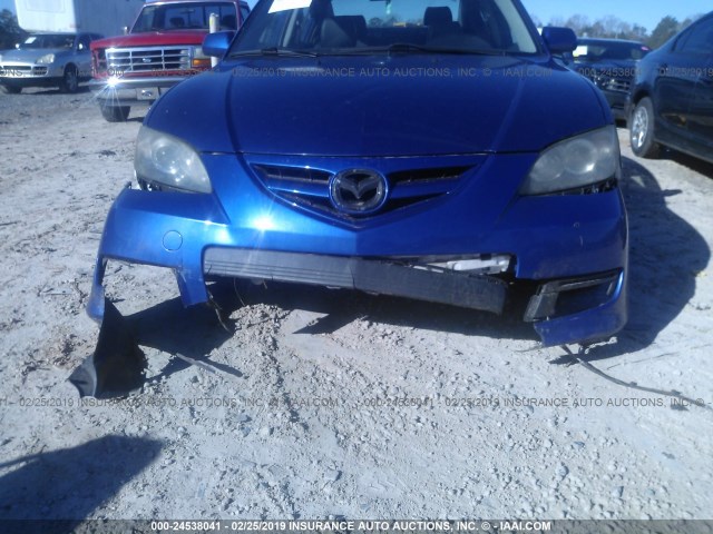 JM1BK323471692943 - 2007 MAZDA 3 S BLUE photo 6