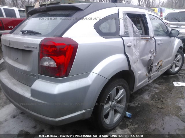 1B3CB4HA5AD586539 - 2010 DODGE CALIBER SXT SILVER photo 4