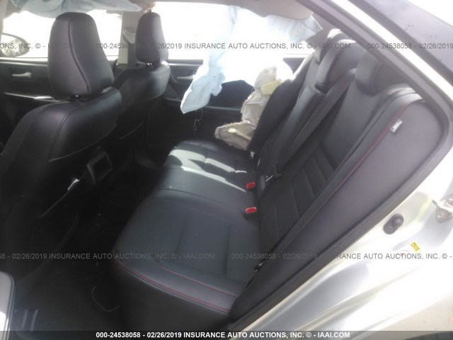 4T1BF1FKXGU254609 - 2016 TOYOTA CAMRY LE/XLE/SE/XSE SILVER photo 8