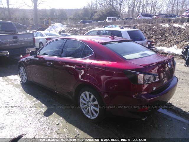 JTHCK262682020411 - 2008 LEXUS IS 250 RED photo 3