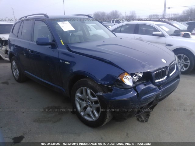 WBXPA93496WD30052 - 2006 BMW X3 3.0I BLUE photo 1