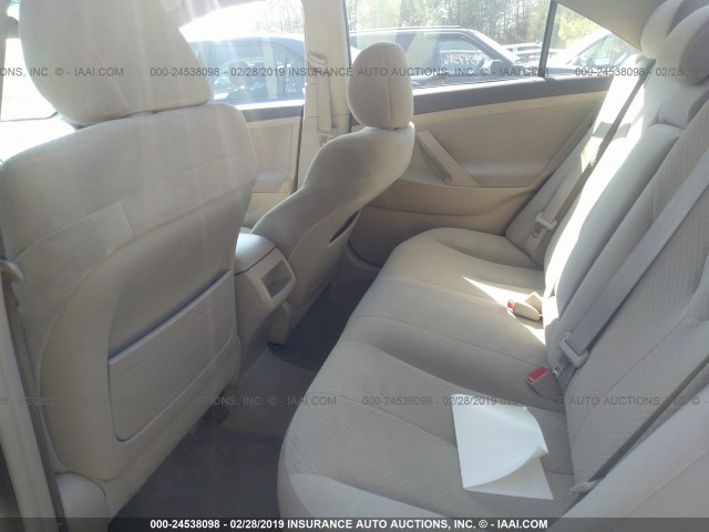 4T1BE46K98U747333 - 2008 TOYOTA CAMRY CE/LE/XLE/SE GRAY photo 8